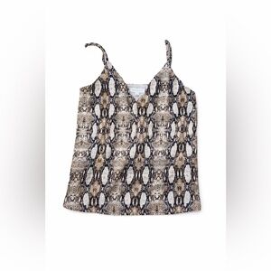 Animal Print Snake Print Cami Tank Top Small Lined Adjustable Straps